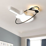 Acrylic Guitar Flushmount Lighting Contemporary White LED Ceiling Mounted Fixture with Musical Note for Bedroom in Warm/White Light White Clearhalo 'Ceiling Lights' 'Close To Ceiling Lights' 'Close to ceiling' 'Flush mount' Lighting' 753869