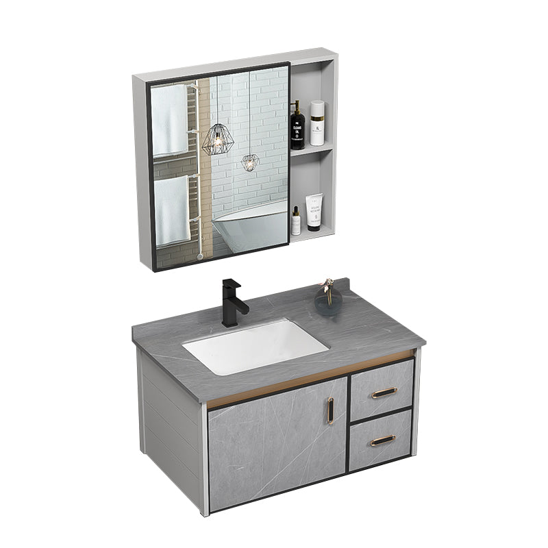 Single Bathroom Vanity Glam Gray Metal Frame Rectangular Wall Mount Vanity Set Vanity & Faucet & Mirror Cabinet https://res.litfad.com/site/img/item/2023/02/12/7539078/1200x1200.jpg Stone Clearhalo 'Bathroom Remodel & Bathroom Fixtures' 'Bathroom Vanities' 'bathroom_vanities' 'Home Improvement' 'home_improvement' 'home_improvement_bathroom_vanities' 7539066