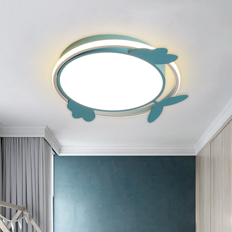 Nordic Style Bird Shaped Ceiling Light Fixture Acrylic LED Bedroom Flush Mount in Pink/Blue Clearhalo 'Ceiling Lights' 'Close To Ceiling Lights' 'Close to ceiling' 'Flush mount' Lighting' 754269