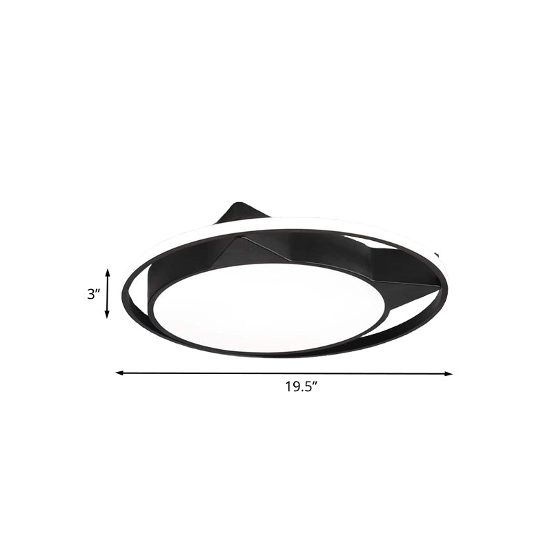 Acrylic Cat Flush Light Modern Style LED Black Close to Ceiling Lighting in White/Warm Light Clearhalo 'Ceiling Lights' 'Close To Ceiling Lights' 'Close to ceiling' 'Flush mount' Lighting' 754366