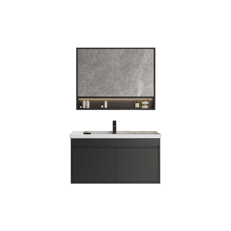 Wall Mount Bathroom Vanity Modern Ceramic Gray Rectangular Single Vanity Set Vanity & Faucet & Mirror Cabinet https://res.litfad.com/site/img/item/2023/02/11/7551283/1200x1200.jpg Clearhalo 'Bathroom Remodel & Bathroom Fixtures' 'Bathroom Vanities' 'bathroom_vanities' 'Home Improvement' 'home_improvement' 'home_improvement_bathroom_vanities' 7551283