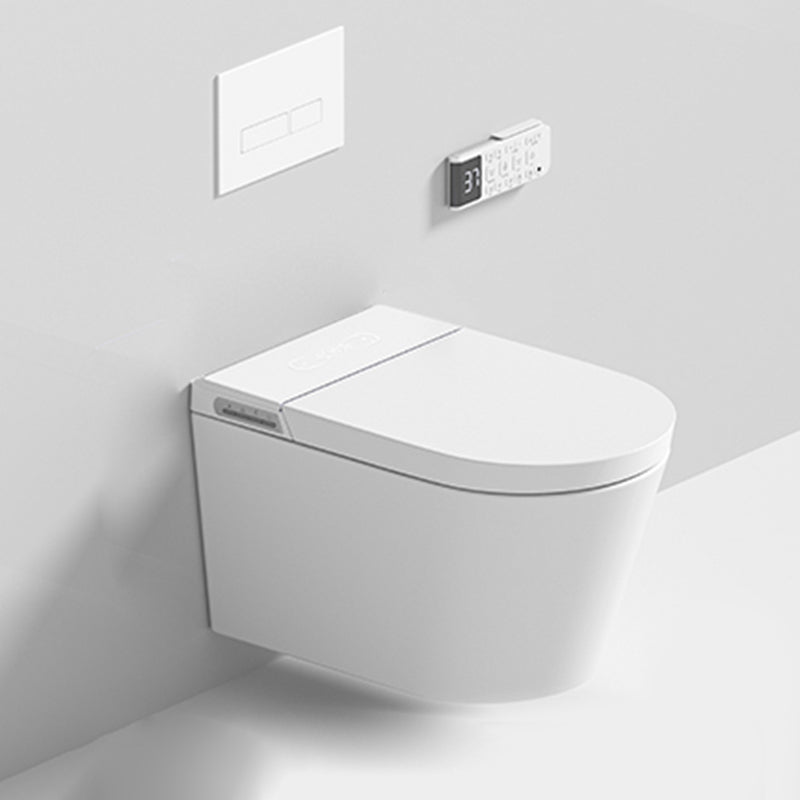 Elongated Wall Hung Toilet Set Dual Flush Vitreous China Wall Mounted Bidet White Clearhalo 'Bathroom Remodel & Bathroom Fixtures' 'Bidets' 'Home Improvement' 'home_improvement' 'home_improvement_bidets' 'Toilets & Bidets' 7554750