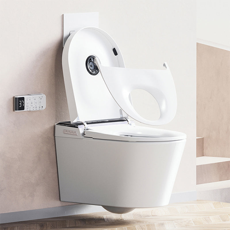 Elongated Wall Hung Toilet Set Dual Flush Vitreous China Wall Mounted Bidet Clearhalo 'Bathroom Remodel & Bathroom Fixtures' 'Bidets' 'Home Improvement' 'home_improvement' 'home_improvement_bidets' 'Toilets & Bidets' 7554752