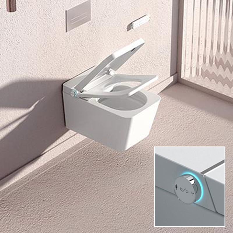 Heated Seat Wall Hung Toilet Set Dual Flush Elongated Wall Mounted Bidet Clearhalo 'Bathroom Remodel & Bathroom Fixtures' 'Bidets' 'Home Improvement' 'home_improvement' 'home_improvement_bidets' 'Toilets & Bidets' 7554768