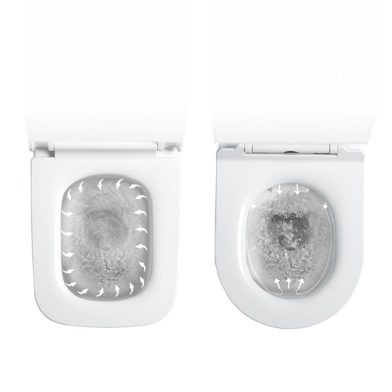 Elongated Wall Hung Toilet Set Vitreous China Wall Mounted Bidet Clearhalo 'Bathroom Remodel & Bathroom Fixtures' 'Bidets' 'Home Improvement' 'home_improvement' 'home_improvement_bidets' 'Toilets & Bidets' 7554872