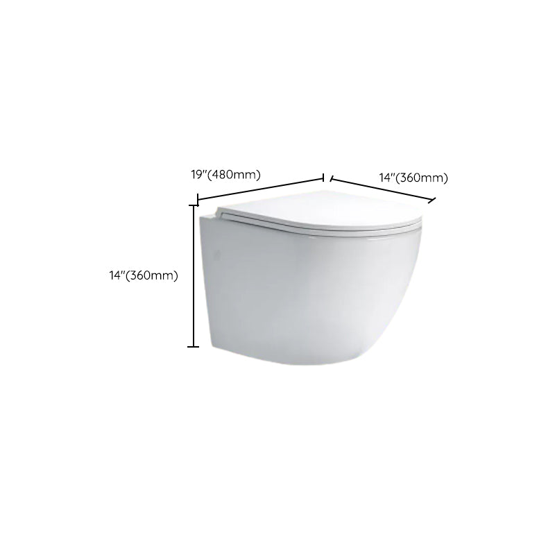 Elongated Wall Hung Toilet Set Vitreous China Wall Mounted Bidet Clearhalo 'Bathroom Remodel & Bathroom Fixtures' 'Bidets' 'Home Improvement' 'home_improvement' 'home_improvement_bidets' 'Toilets & Bidets' 7554892