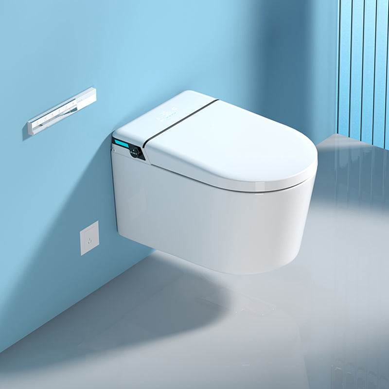 Simplicity Elongated Wall Mounted Bidet Smart Bidet with Warm Air Dryer Clearhalo 'Bathroom Remodel & Bathroom Fixtures' 'Bidets' 'Home Improvement' 'home_improvement' 'home_improvement_bidets' 'Toilets & Bidets' 7554921