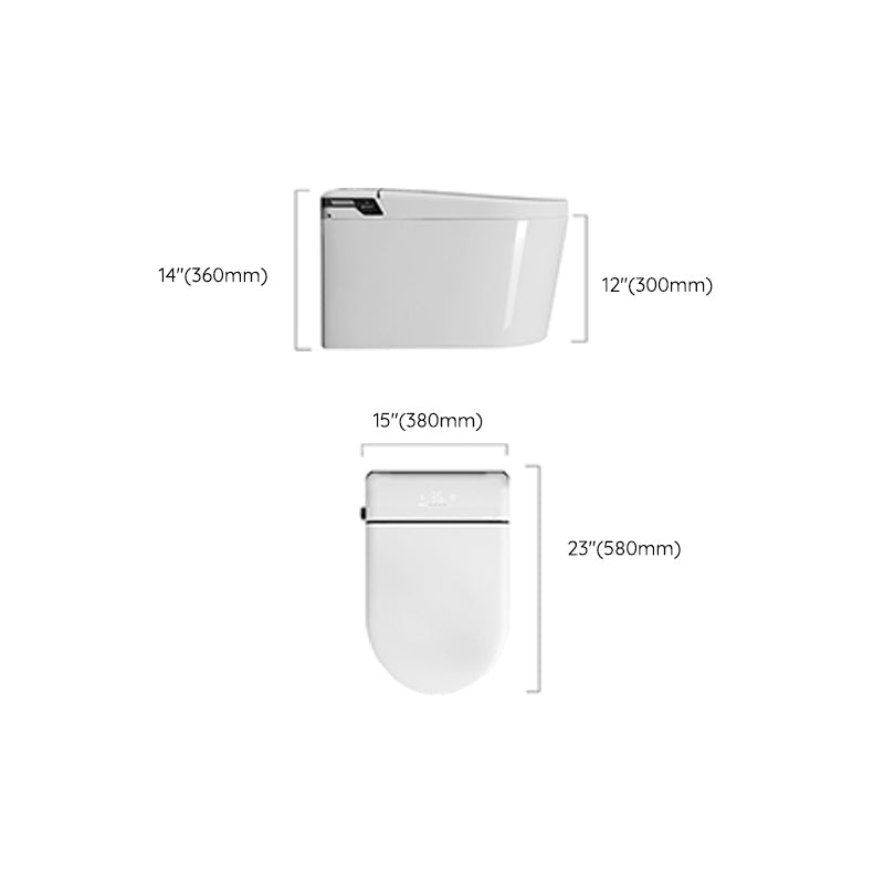 Simplicity Elongated Wall Mounted Bidet Smart Bidet with Warm Air Dryer Clearhalo 'Bathroom Remodel & Bathroom Fixtures' 'Bidets' 'Home Improvement' 'home_improvement' 'home_improvement_bidets' 'Toilets & Bidets' 7554931