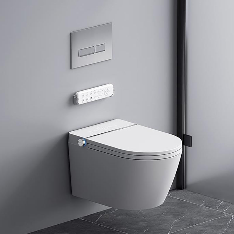 Contemporary Elongated Wall Mounted Bidet Smart Bidet with Warm Air Dryer Clearhalo 'Bathroom Remodel & Bathroom Fixtures' 'Bidets' 'Home Improvement' 'home_improvement' 'home_improvement_bidets' 'Toilets & Bidets' 7554945