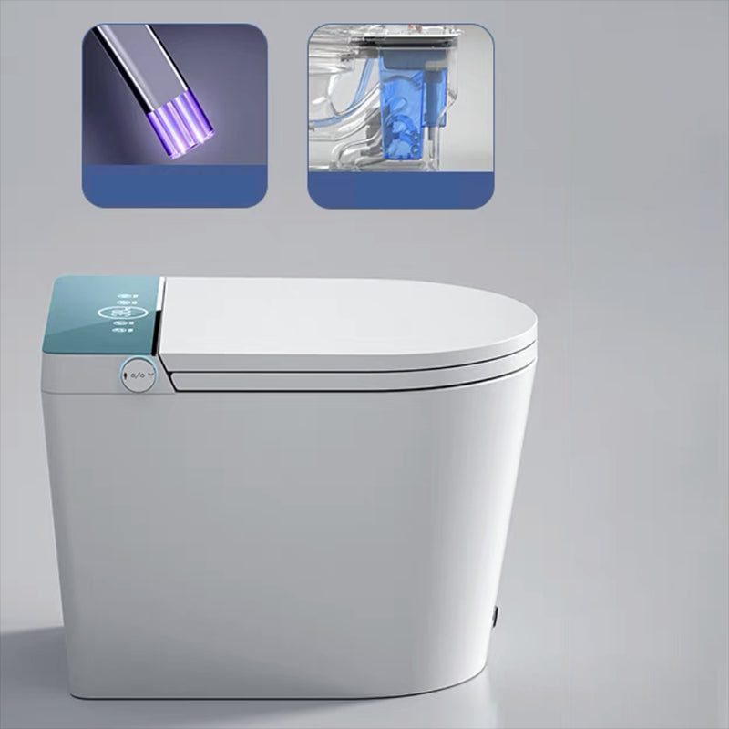 Contemporary White Temperature Control Bidet Elongated Toilet Seat Bidet with Heated Seat Cyan Manual Lid & Splash Proof Clearhalo 'Bathroom Remodel & Bathroom Fixtures' 'Bidets' 'Home Improvement' 'home_improvement' 'home_improvement_bidets' 'Toilets & Bidets' 7554964