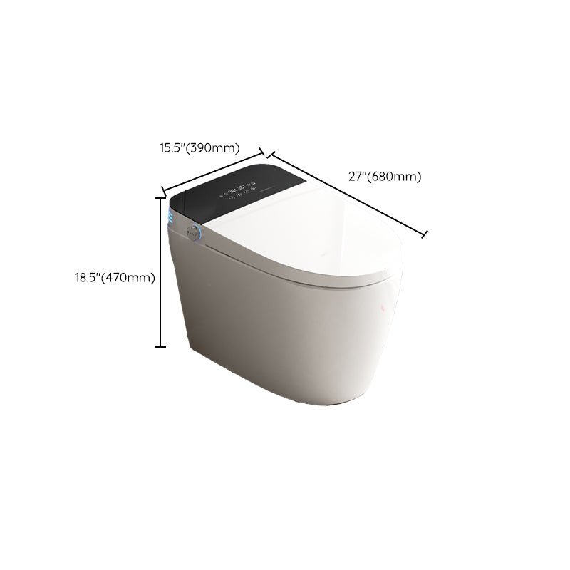 Modern White Temperature Control Bidet Elongated Toilet Seat Bidet with Heated Seat Clearhalo 'Bathroom Remodel & Bathroom Fixtures' 'Bidets' 'Home Improvement' 'home_improvement' 'home_improvement_bidets' 'Toilets & Bidets' 7554984