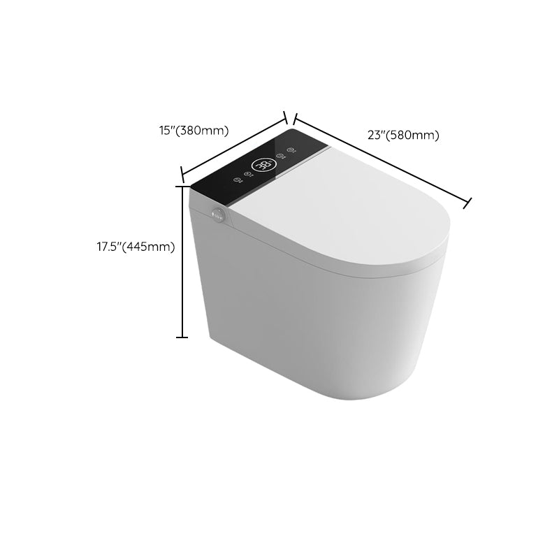 Simple Elongated All-in-One Bidet Ceramic Smart Toilet Bidet with Heated Seat Clearhalo 'Bathroom Remodel & Bathroom Fixtures' 'Bidets' 'Home Improvement' 'home_improvement' 'home_improvement_bidets' 'Toilets & Bidets' 7555020