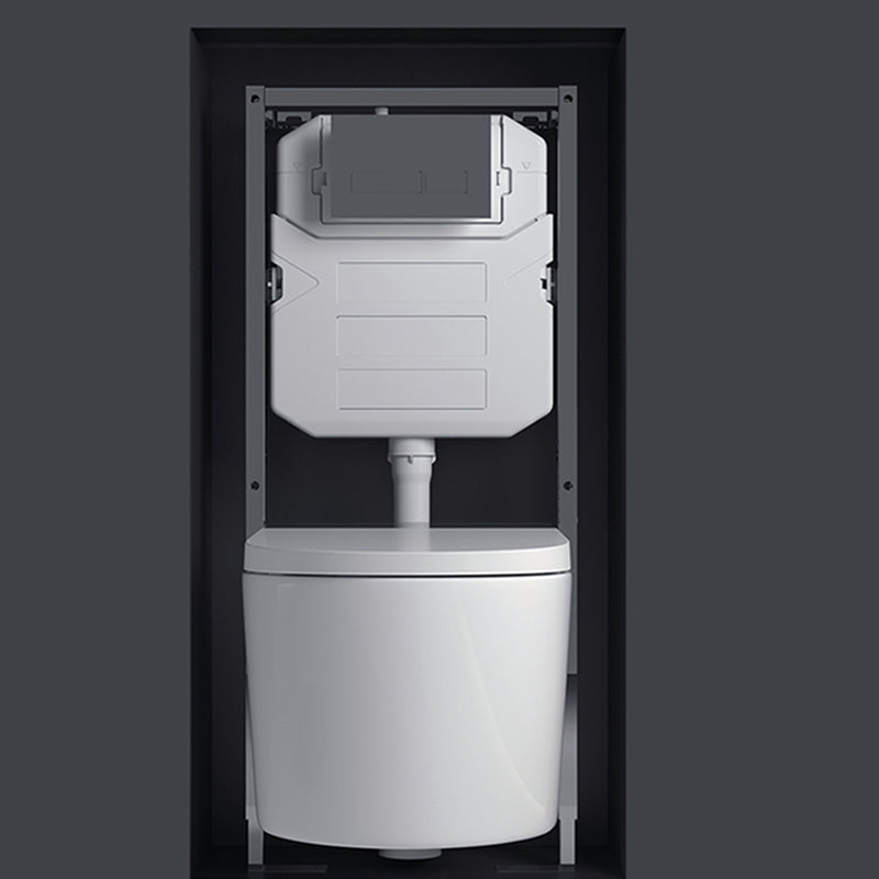 Minimalism Wall Mounted Bidet Elongated Foot Sensor Ceramic Heated Seat Clearhalo 'Bathroom Remodel & Bathroom Fixtures' 'Bidets' 'Home Improvement' 'home_improvement' 'home_improvement_bidets' 'Toilets & Bidets' 7555053