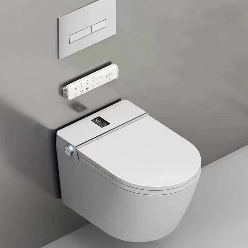 Simplicity Wall Mounted Bidet Elongated Foot Sensor Ceramic Heated Seat Clearhalo 'Bathroom Remodel & Bathroom Fixtures' 'Bidets' 'Home Improvement' 'home_improvement' 'home_improvement_bidets' 'Toilets & Bidets' 7555072