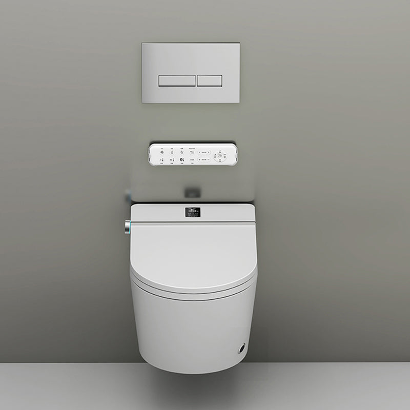 Simplicity Wall Mounted Bidet Elongated Foot Sensor Ceramic Heated Seat Clearhalo 'Bathroom Remodel & Bathroom Fixtures' 'Bidets' 'Home Improvement' 'home_improvement' 'home_improvement_bidets' 'Toilets & Bidets' 7555073