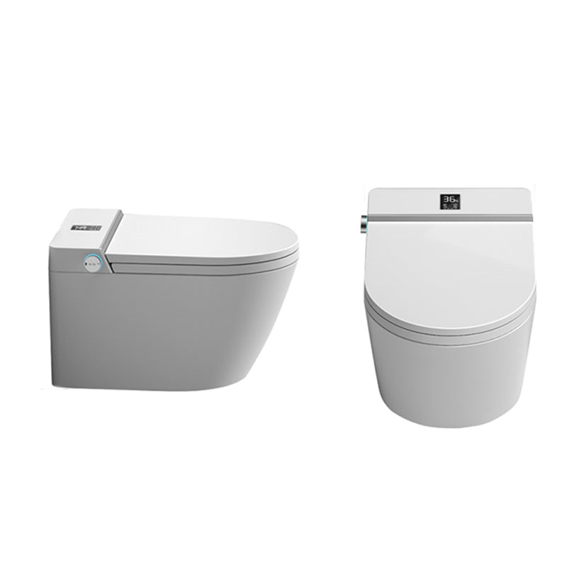 Simplicity Wall Mounted Bidet Elongated Foot Sensor Ceramic Heated Seat Clearhalo 'Bathroom Remodel & Bathroom Fixtures' 'Bidets' 'Home Improvement' 'home_improvement' 'home_improvement_bidets' 'Toilets & Bidets' 7555077