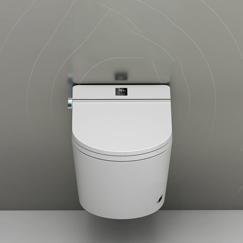 Simplicity Wall Mounted Bidet Elongated Foot Sensor Ceramic Heated Seat Clearhalo 'Bathroom Remodel & Bathroom Fixtures' 'Bidets' 'Home Improvement' 'home_improvement' 'home_improvement_bidets' 'Toilets & Bidets' 7555078