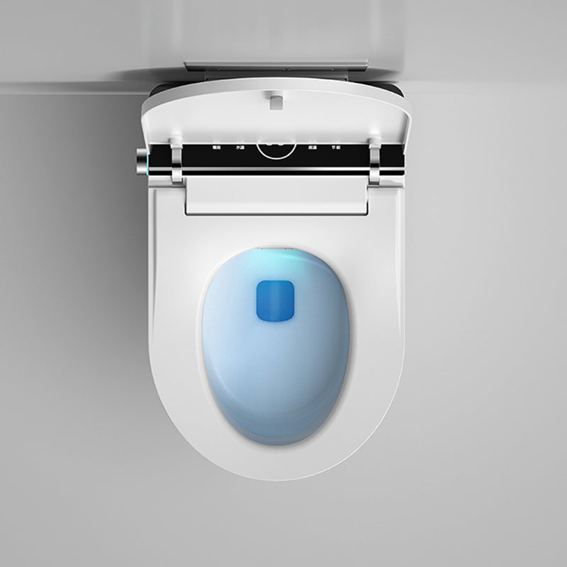 Simplistic Wall Mounted Bidet Elongated Foot Sensor Ceramic Heated Seat Clearhalo 'Bathroom Remodel & Bathroom Fixtures' 'Bidets' 'Home Improvement' 'home_improvement' 'home_improvement_bidets' 'Toilets & Bidets' 7555086