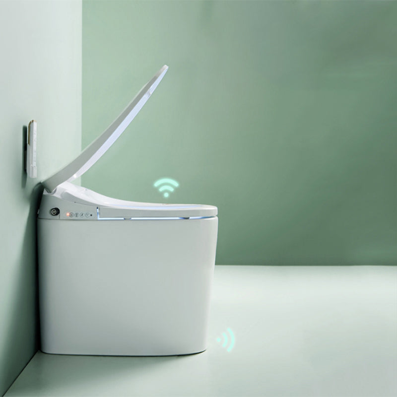 Elongated White Bidet 20.47" H One-Piece Smart Toilet Bidet with Dryer Clearhalo 'Bathroom Remodel & Bathroom Fixtures' 'Bidets' 'Home Improvement' 'home_improvement' 'home_improvement_bidets' 'Toilets & Bidets' 7555233