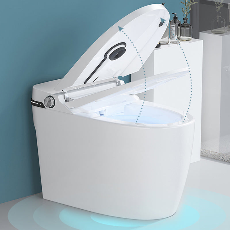 Elongated All-in-One Bidet White One-Piece Smart Toilet Bidet with Quiet-Close Clearhalo 'Bathroom Remodel & Bathroom Fixtures' 'Bidets' 'Home Improvement' 'home_improvement' 'home_improvement_bidets' 'Toilets & Bidets' 7555245