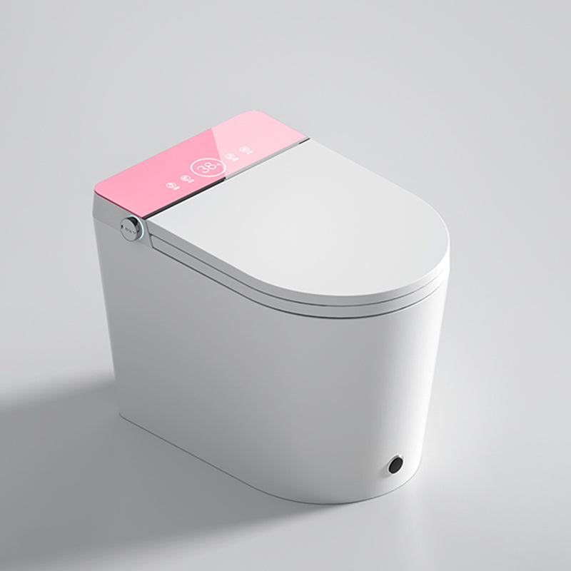 Heated Smart One-Piece Smart Toilet Bidet Elongated Smart Bidet in White Pink Clearhalo 'Bathroom Remodel & Bathroom Fixtures' 'Bidets' 'Home Improvement' 'home_improvement' 'home_improvement_bidets' 'Toilets & Bidets' 7555254