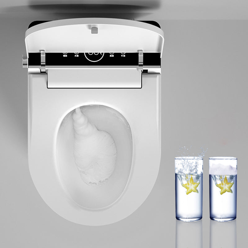 Heated Smart One-Piece Smart Toilet Bidet Elongated Smart Bidet in White Clearhalo 'Bathroom Remodel & Bathroom Fixtures' 'Bidets' 'Home Improvement' 'home_improvement' 'home_improvement_bidets' 'Toilets & Bidets' 7555257