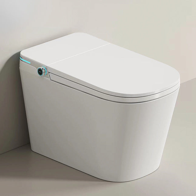 White Smart Toilet Elongated Floor Standing Bidet Remote Control Included Clearhalo 'Bathroom Remodel & Bathroom Fixtures' 'Bidets' 'Home Improvement' 'home_improvement' 'home_improvement_bidets' 'Toilets & Bidets' 7555318