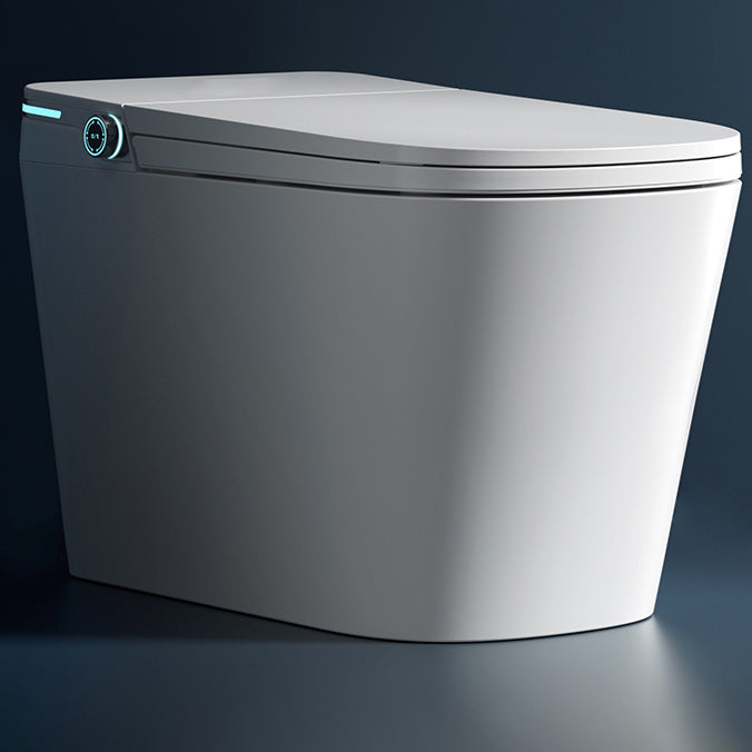 White Smart Toilet Elongated Floor Standing Bidet Remote Control Included Clearhalo 'Bathroom Remodel & Bathroom Fixtures' 'Bidets' 'Home Improvement' 'home_improvement' 'home_improvement_bidets' 'Toilets & Bidets' 7555321