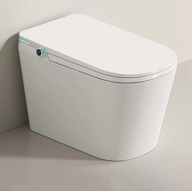 White Smart Toilet Elongated Floor Standing Bidet Remote Control Included Clearhalo 'Bathroom Remodel & Bathroom Fixtures' 'Bidets' 'Home Improvement' 'home_improvement' 'home_improvement_bidets' 'Toilets & Bidets' 7555322