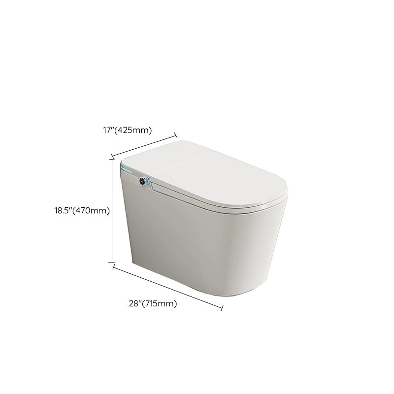 White Smart Toilet Elongated Floor Standing Bidet Remote Control Included Clearhalo 'Bathroom Remodel & Bathroom Fixtures' 'Bidets' 'Home Improvement' 'home_improvement' 'home_improvement_bidets' 'Toilets & Bidets' 7555327