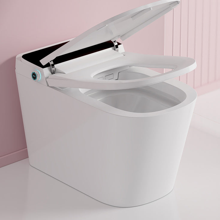 White Smart Toilet Elongated Antimicrobial Floor Standing Bidet Clearhalo 'Bathroom Remodel & Bathroom Fixtures' 'Bidets' 'Home Improvement' 'home_improvement' 'home_improvement_bidets' 'Toilets & Bidets' 7555332