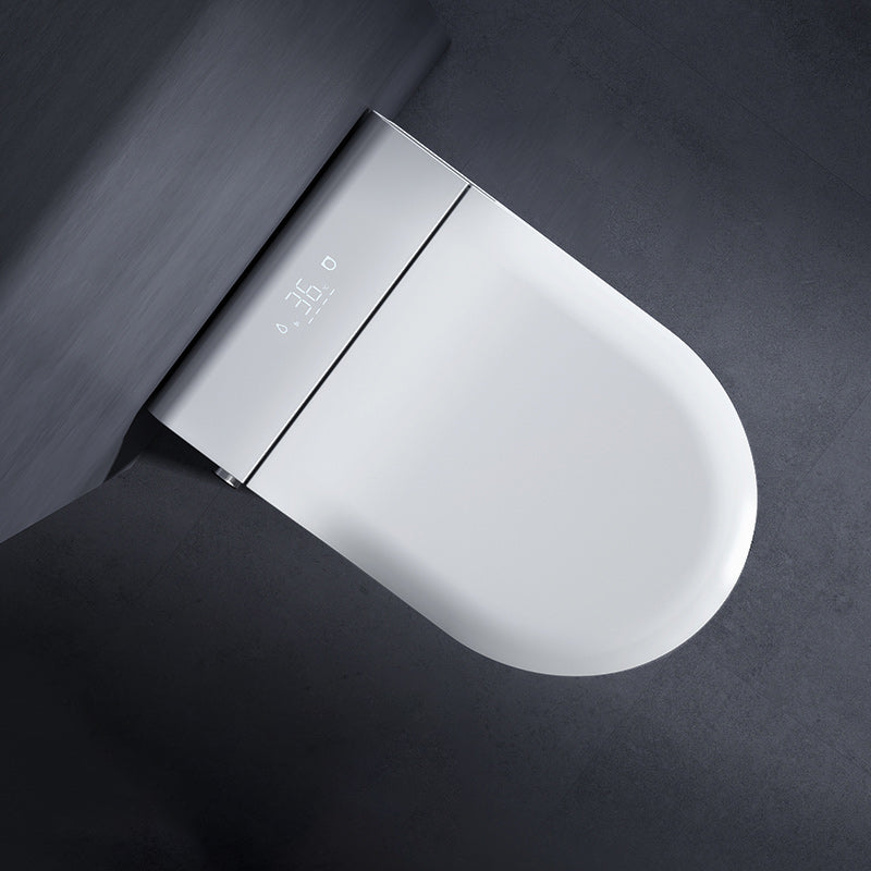 Elongated Wall Hung Toilet Set Foot Sensor Ceramic Wall Mounted Bidet Clearhalo 'Bathroom Remodel & Bathroom Fixtures' 'Bidets' 'Home Improvement' 'home_improvement' 'home_improvement_bidets' 'Toilets & Bidets' 7555357