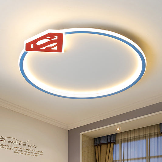 Blue Ring Flush Mount Ceiling Lamp Modernist Acrylic LED Flushmount Lighting with Diamond/Crown Design for Bedroom Blue Diamond Clearhalo 'Ceiling Lights' 'Close To Ceiling Lights' 'Close to ceiling' 'Flush mount' Lighting' 756465