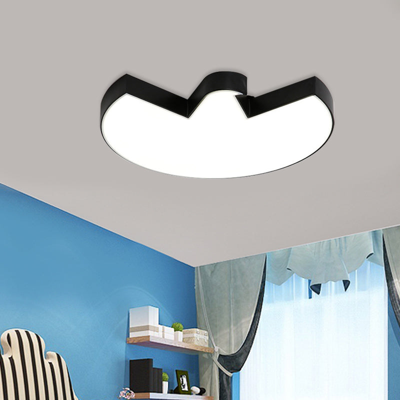 White/Black Pigeon Ceiling Flush Contemporary Acrylic LED Flushmount Lighting for Bedroom Clearhalo 'Ceiling Lights' 'Close To Ceiling Lights' 'Close to ceiling' 'Flush mount' Lighting' 756490