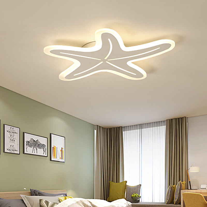 Modernist Star Shaped Flush Light Acrylic Kindergarten LED Ceiling Flush Mount in Blue/Pink/White Clearhalo 'Ceiling Lights' 'Close To Ceiling Lights' 'Close to ceiling' 'Flush mount' Lighting' 756542