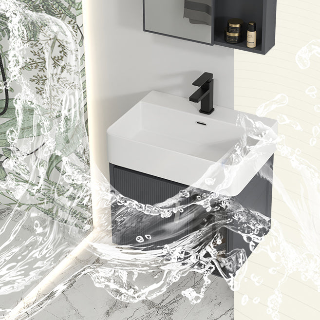 Single Sink Bathroom Vanity Modern Gray Metal Frame Rectangular Vanity Set Clearhalo 'Bathroom Remodel & Bathroom Fixtures' 'Bathroom Vanities' 'bathroom_vanities' 'Home Improvement' 'home_improvement' 'home_improvement_bathroom_vanities' 7573027