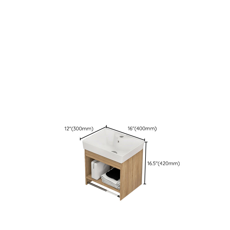 Modern Sink Vanity Rectangular Ceramic Top Single Wall Mount Vanity Clearhalo 'Bathroom Remodel & Bathroom Fixtures' 'Bathroom Vanities' 'bathroom_vanities' 'Home Improvement' 'home_improvement' 'home_improvement_bathroom_vanities' 7573123