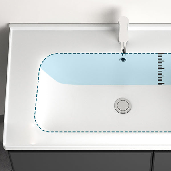 Rectangular Bathroom Vanity Single Sink Modern Gray Metal Base Vanity Set Clearhalo 'Bathroom Remodel & Bathroom Fixtures' 'Bathroom Vanities' 'bathroom_vanities' 'Home Improvement' 'home_improvement' 'home_improvement_bathroom_vanities' 7581630