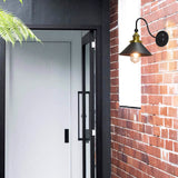 Black One Light Sconce Light Industrial Metal Cone Wall Lighting Fixture for Corridor Clearhalo 'Art deco wall lights' 'Cast Iron' 'Glass' 'Industrial wall lights' 'Industrial' 'Middle century wall lights' 'Modern' 'Rustic wall lights' 'Tiffany' 'Traditional wall lights' 'Wall Lamps & Sconces' 'Wall Lights' Lighting' 758280
