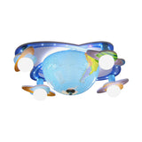 Rotatable Earth Orbit Flush Ceiling Light Kids Acrylic 4 Bulbs Blue Flush Mount Fixture in White/3 Color Light Clearhalo 'Ceiling Lights' 'Close To Ceiling Lights' 'Close to ceiling' 'Flush mount' Lighting' 758367