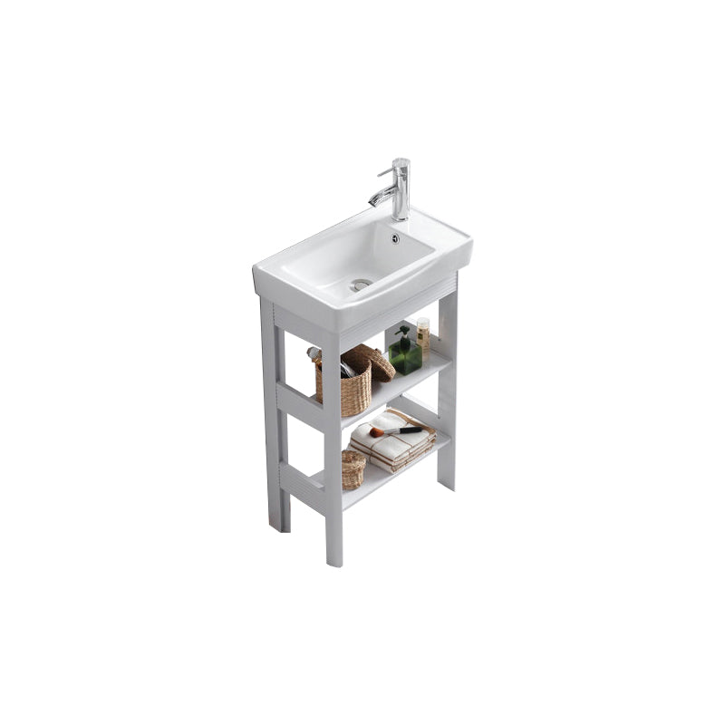 Freestanding Bathroom Vanity Modern Single-Sink Bathroom Sink Vanity Vanity & Faucet 20"L x 12"W x 31"H Clearhalo 'Bathroom Remodel & Bathroom Fixtures' 'Bathroom Vanities' 'bathroom_vanities' 'Home Improvement' 'home_improvement' 'home_improvement_bathroom_vanities' 7588674