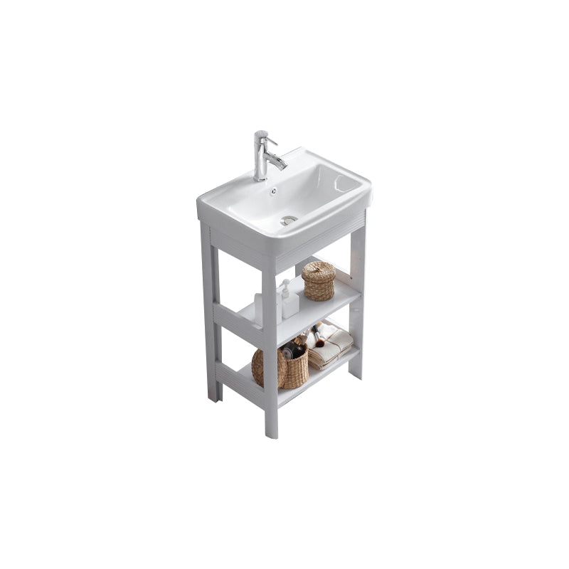 Freestanding Bathroom Vanity Modern Single-Sink Bathroom Sink Vanity Vanity & Faucet 20"L x 14"W x 31"H Clearhalo 'Bathroom Remodel & Bathroom Fixtures' 'Bathroom Vanities' 'bathroom_vanities' 'Home Improvement' 'home_improvement' 'home_improvement_bathroom_vanities' 7588677