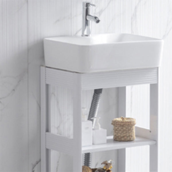 Freestanding Bathroom Vanity Modern Single-Sink Bathroom Sink Vanity Clearhalo 'Bathroom Remodel & Bathroom Fixtures' 'Bathroom Vanities' 'bathroom_vanities' 'Home Improvement' 'home_improvement' 'home_improvement_bathroom_vanities' 7588678