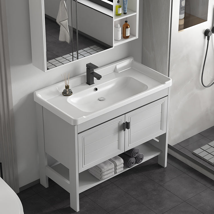 Modern Bathroom Vanity Freestanding Faucet Included Bathroom Sink Vanity Clearhalo 'Bathroom Remodel & Bathroom Fixtures' 'Bathroom Vanities' 'bathroom_vanities' 'Home Improvement' 'home_improvement' 'home_improvement_bathroom_vanities' 7588700