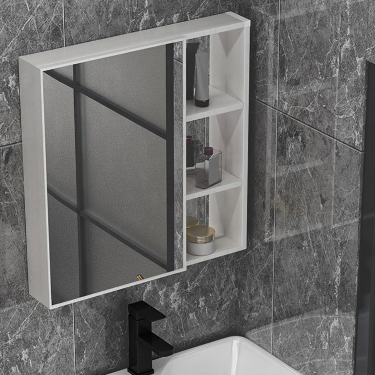 Rectangular Modern Bathroom Vanity White Metal Frame Single-Sink Vanity Set Clearhalo 'Bathroom Remodel & Bathroom Fixtures' 'Bathroom Vanities' 'bathroom_vanities' 'Home Improvement' 'home_improvement' 'home_improvement_bathroom_vanities' 7589006