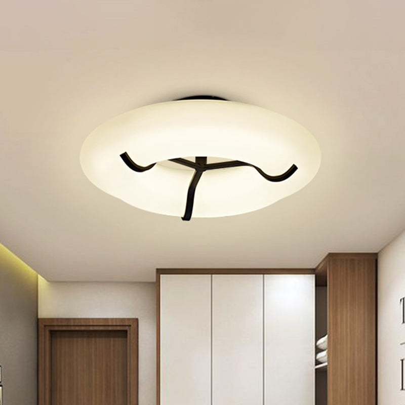 Lifebuoy Child Playroom Ceiling Lamp Plastic Kid LED Flush Mount Light Fixture in White White Clearhalo 'Ceiling Lights' 'Close To Ceiling Lights' 'Close to ceiling' 'Flush mount' Lighting' 759319