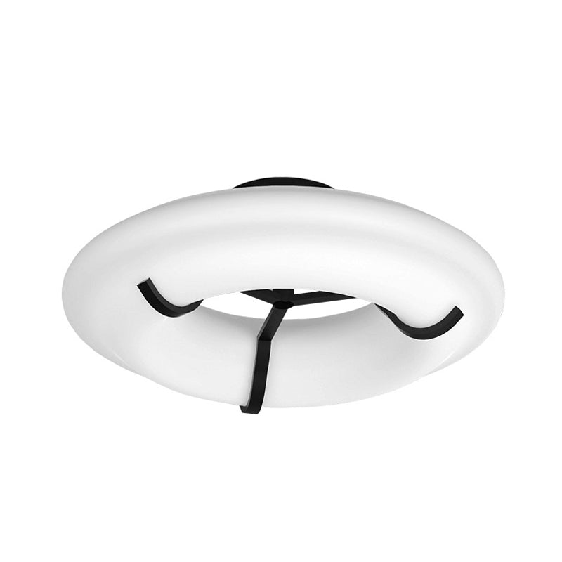 Lifebuoy Child Playroom Ceiling Lamp Plastic Kid LED Flush Mount Light Fixture in White Clearhalo 'Ceiling Lights' 'Close To Ceiling Lights' 'Close to ceiling' 'Flush mount' Lighting' 759321