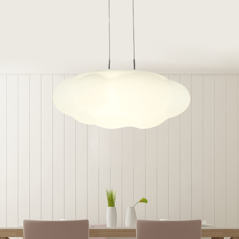 White Cluster Cloud Pendant Kids Style 1/3/5-Head Plastic LED Suspended Lighting Fixture for Child Room Clearhalo 'Ceiling Lights' 'Pendant Lights' 'Pendants' Lighting' 759327