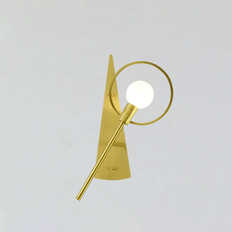 Modernist Loop Sconce Light Fixture Metallic 1/2-Head Bedroom Wall Mounted Lamp in Brass Clearhalo 'Cast Iron' 'Glass' 'Industrial' 'Modern wall lights' 'Modern' 'Tiffany' 'Traditional wall lights' 'Wall Lamps & Sconces' 'Wall Lights' Lighting' 759617