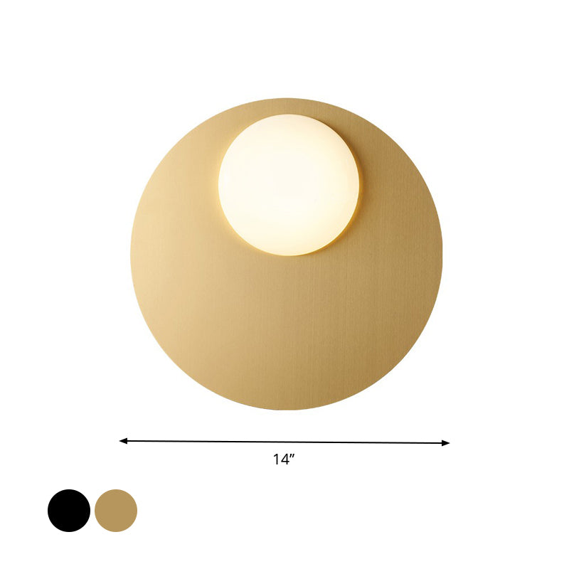 Cream Glass Ovoid Flush Mount Lamp Designer 1 Light Ceiling Lighting with Black/Brass Disk Top Clearhalo 'Ceiling Lights' 'Close To Ceiling Lights' 'Close to ceiling' 'Flush mount' Lighting' 759903